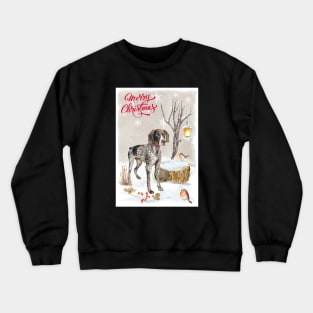 German Shorthaired Pointer Merry Christmas Santa Dog Crewneck Sweatshirt